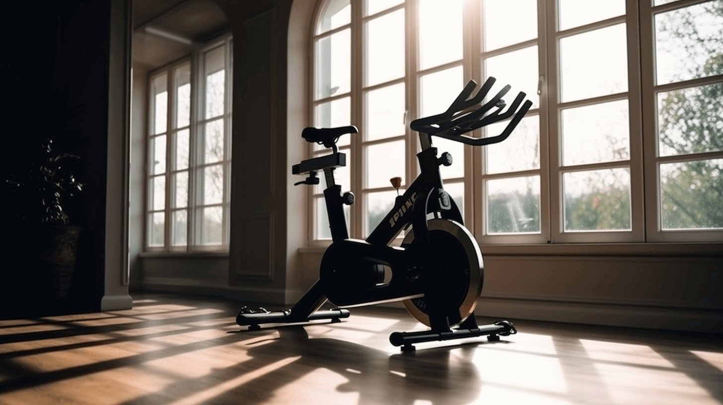 Upmedio An Electric Spinning Bike In Living Room In The Style O D3756a21 1a9f 4742 97b0 C1369740d1c6
